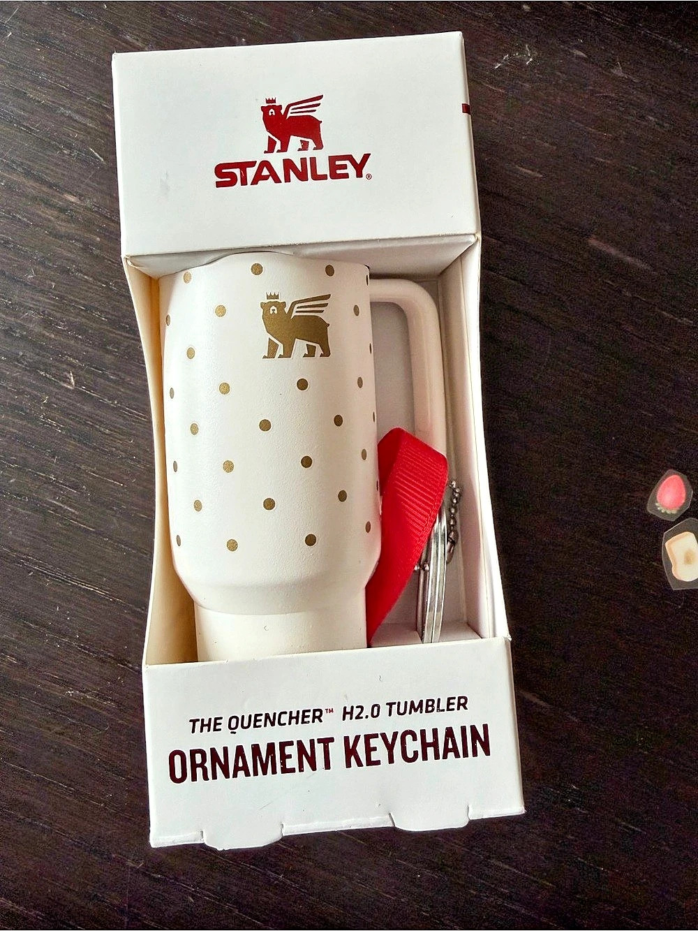 Stanley The Quencher H2.0 Tumbler Ornament Keychain (Frost Polka Dots) Polka Dot